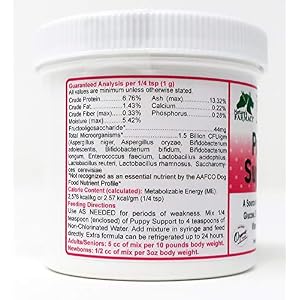 Dogzymes Fading Puppy Support Probiotics Prebiotics Enzymes Glucose Electrolytes Vitamins Minerals Mix 1 to 16 with Water (3 ounce) Dogzymes Fading Puppy Support Probiotics Prebiotics Enzymes Glucose Electrolytes Vitamins Minerals Mix 1 to 16 with Water (3 ounce)