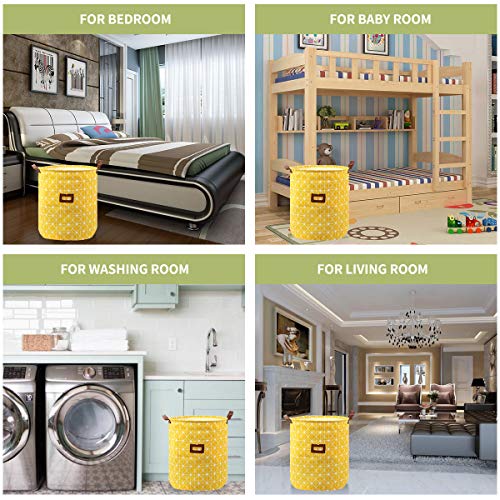 Clothes Laundry Hamper Storage Bin Large Collapsible Storage Basket Kids Canvas Laundry Basket For Home Bedroom Nursery Room (Pattern-04) #TOP5
