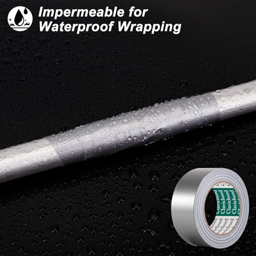 Image of CLAVICHORD Duct Tape Heavy Duty Waterproof - 3 Rolls Total 105 YDS Silver Duct Tape No Residue Tear by Hand Strong Adhesive for Indoor Outfoor Home Repairs