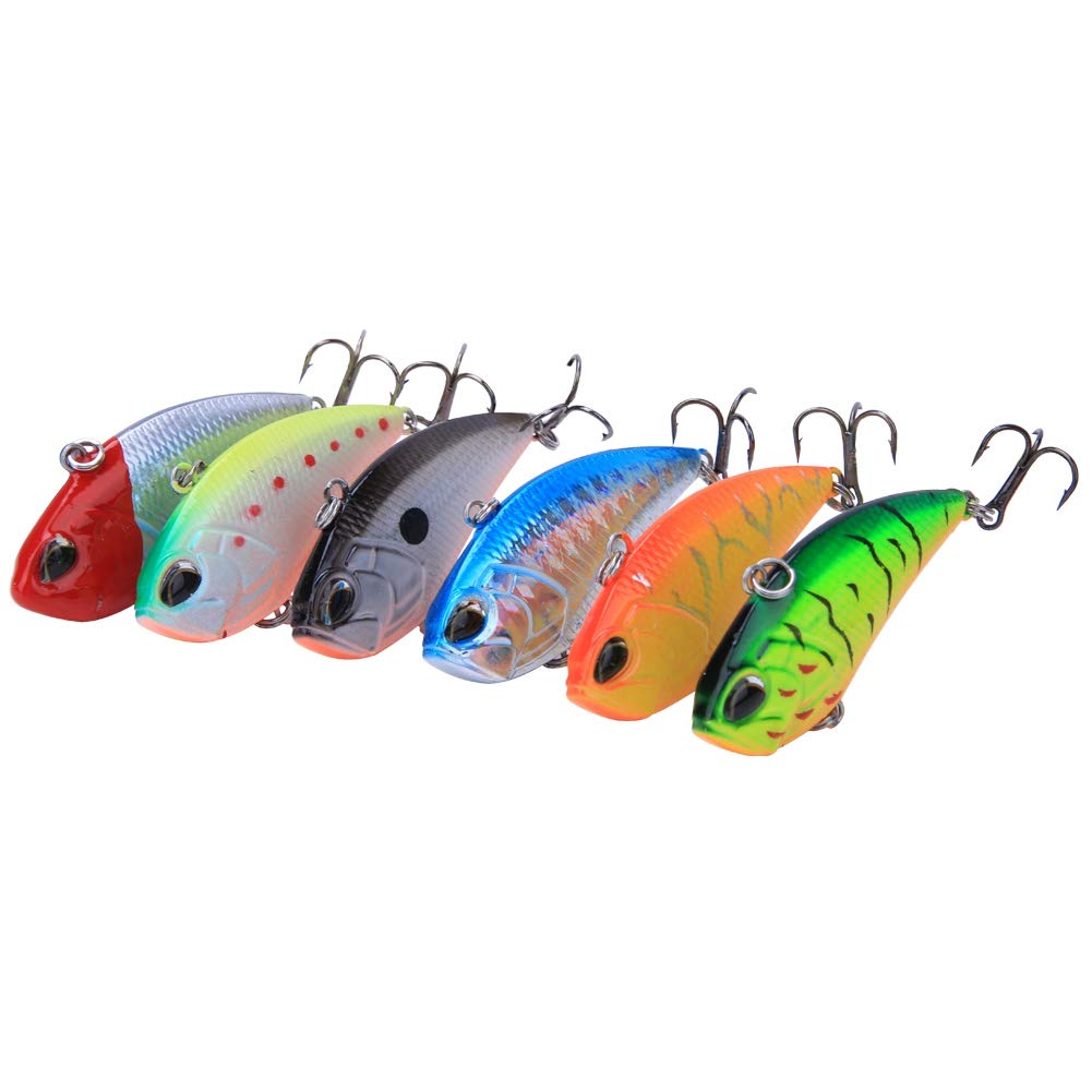 Señuelos de Pesca Blandos, 6PCSration Plástico Construido en Bola de Acero Cebo Artificial Realista Señuelo de Pesca Accesorio Swimbait for Señuelos de Agua Dulce y Salada Agua Salada
