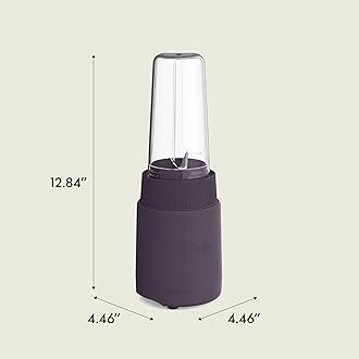 bella 6 Pcs Portable Rocket Blender, Juicer & Smoothie Maker, Press & Twist Design, EverGood™ & BPA Free Dishwasher Safe Parts, 4 Tip Stainless Steel Blade, Cord Wrap, 240 Watt Motor, Plum