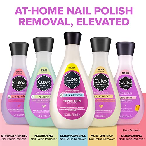Cutex Gel Nail Polish Remover, Ultra-Powerful & Removes Glitter and Dark Colored Paints, Tropical Breeze Scent, 15.2 Fl Oz (Pack of 2) - 6