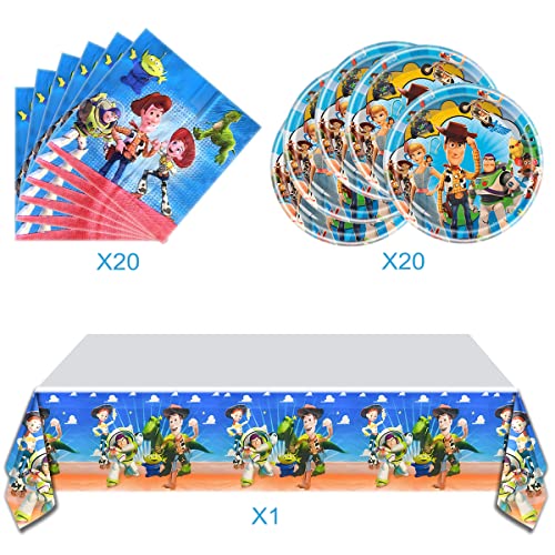 Toy Story Party Supplies, 20 Plates, 20 Napkins And 1 Tablecloth, Children ’S Birthday Party Decoration #TOP2