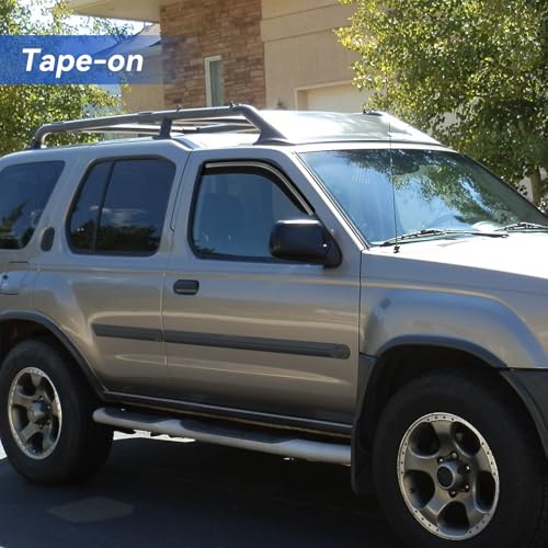 Image of Window Visors Rain Guards for 1998-2004 Nissan Frontier Regular /King /Crew Cab, Out-Channel Window Vent Wind Deflectors Visors Shades for 2000-2004 Nissan Xterra