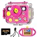 Ourlife Kids Camera, Selfie Kids Waterproof Digital Cameras for Kids 1080P 8MP 2.4 Inch Large Screen with 8GB SD Card, Silicone Handle and Fill Light,2019 Upgraded (PINK3)