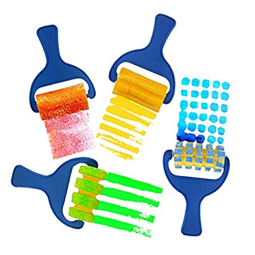 LALANG Enfants Bébé Joint Éponge Rouleau Peinture DIY Brosse Dessin Sponge Brush Pinceau Jouets Dessin Jouets