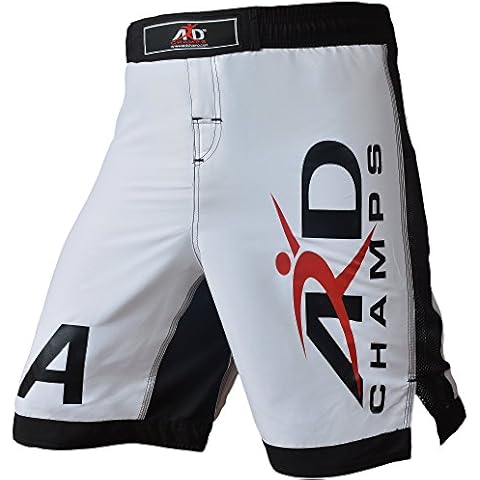 ARD-Champs® Xtreme MMA Shorts UFC Cage Fight Boxing White (Medium) Cover