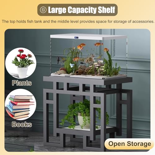 Support d'aquarium en fer forgé étagère d'angle durable