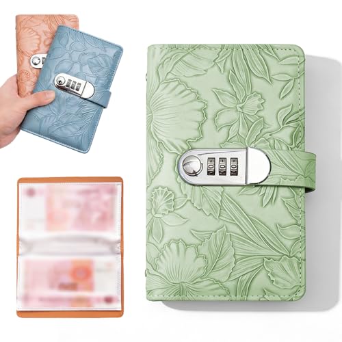 Money Saving Binder with Combination Lock - A6 PU Leather