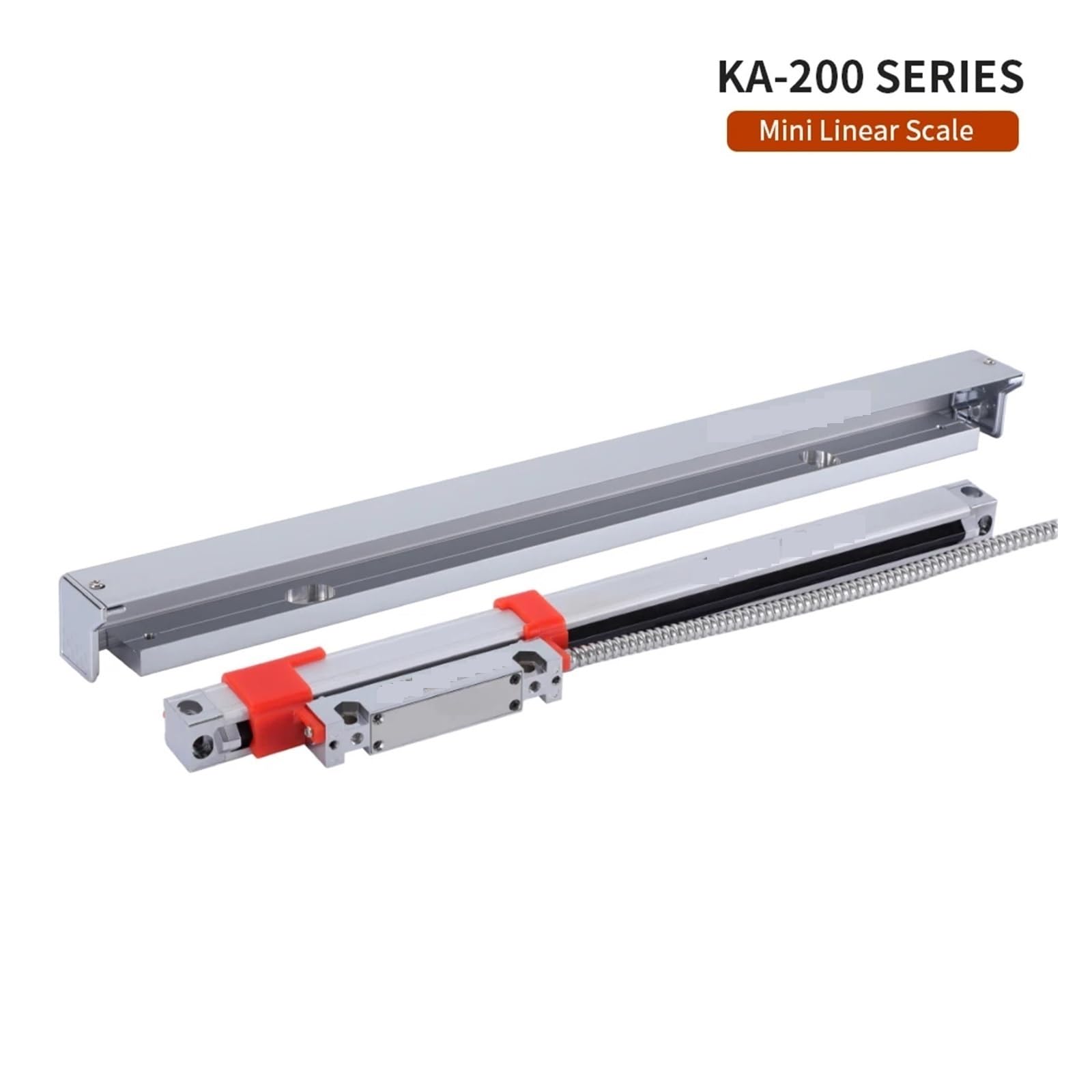 Enkoder liniowy, KA-200 16 * 16mm Mini liniał DRO KA200 120 130 140 150 160 170 180 190 200mm 0,005mm TTL cienki optyczny enkoder liniowy do frezarki DRO(KA200-120mm-5U)