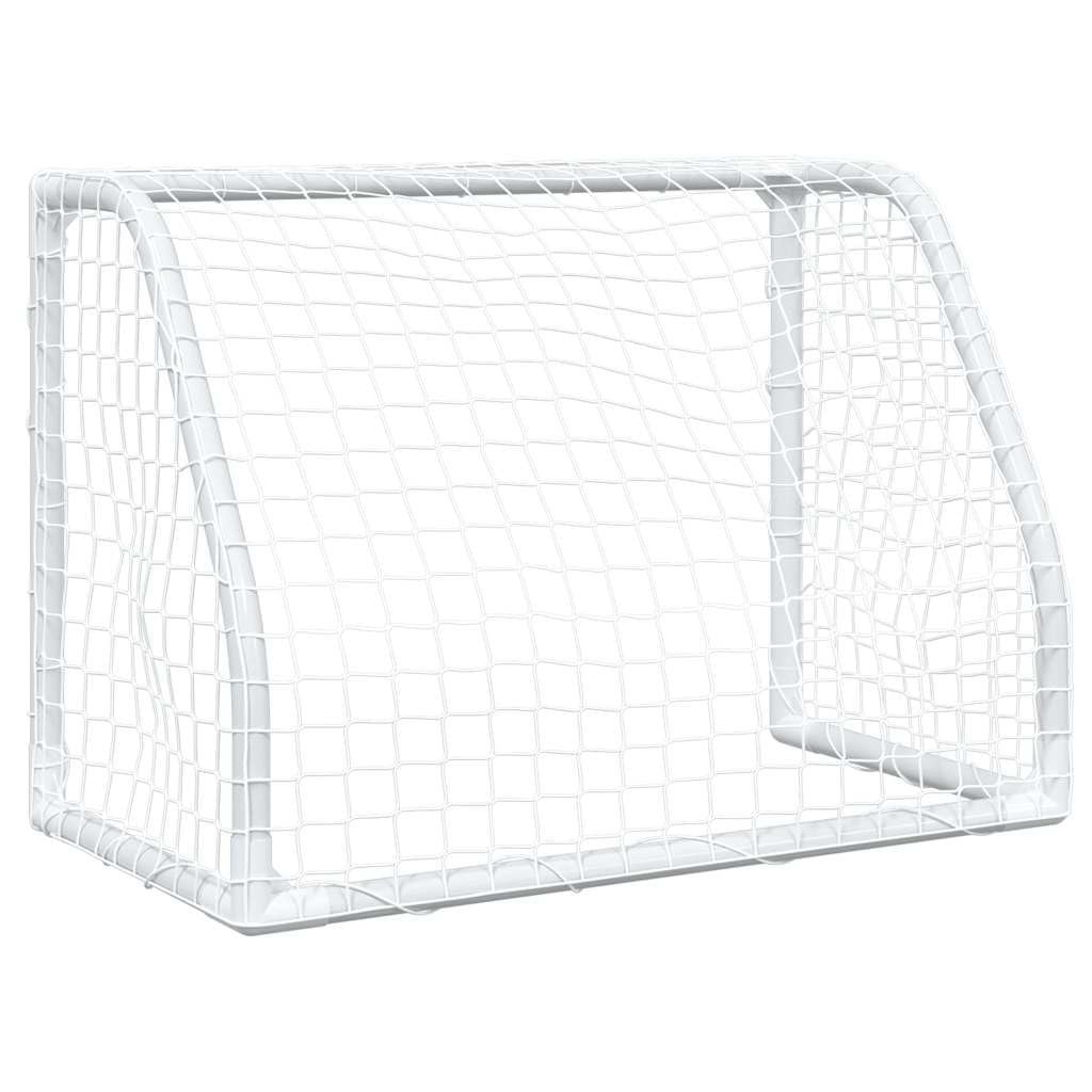Porta da calcio per bambini, 2 pezzi, con pallone da calcio e pompa, porta da calcio da giardino, 64 x 35 x 48 cm, in metallo