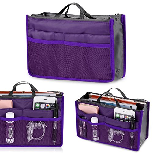 Hioplo Women Multifunction Travel Cosmetic Bags Makeup Insert Pouch Toiletry Organizer Handbag Storage Purse