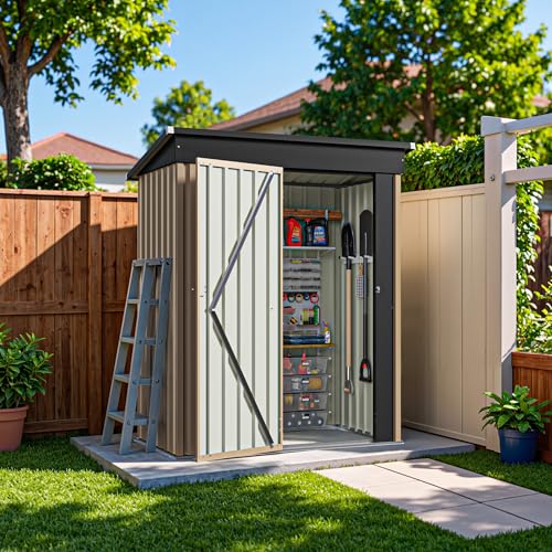 Greesum 5x3FT Metal Outdoor Storage Shed