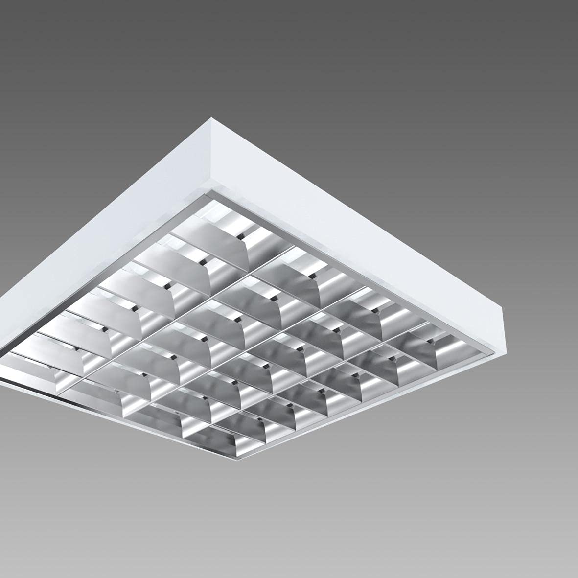Tube optique fluorescent 1 x 58 Disano Comfort blanc plafonnier satiné CELULA