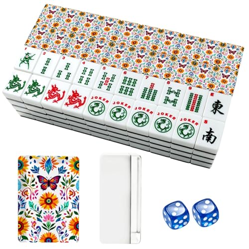 Set de Fichas American Mahjong estilo Otomí 166 piezas acrílicas miniatura 1