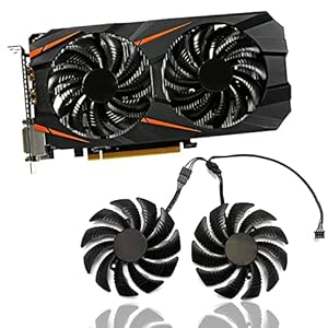 Dotodo 88MM T129215SU PLD09210S12HH Lüfter für Grafikkarte Kühler für Gigabyte GTX 960 / GTX 1050 / GTX 1060 / GTX 1070 / GTX 1070 ti/RX 470 570 580 | Lüfter Ersetzen Sie Den Kühler (Lüfter-AB)