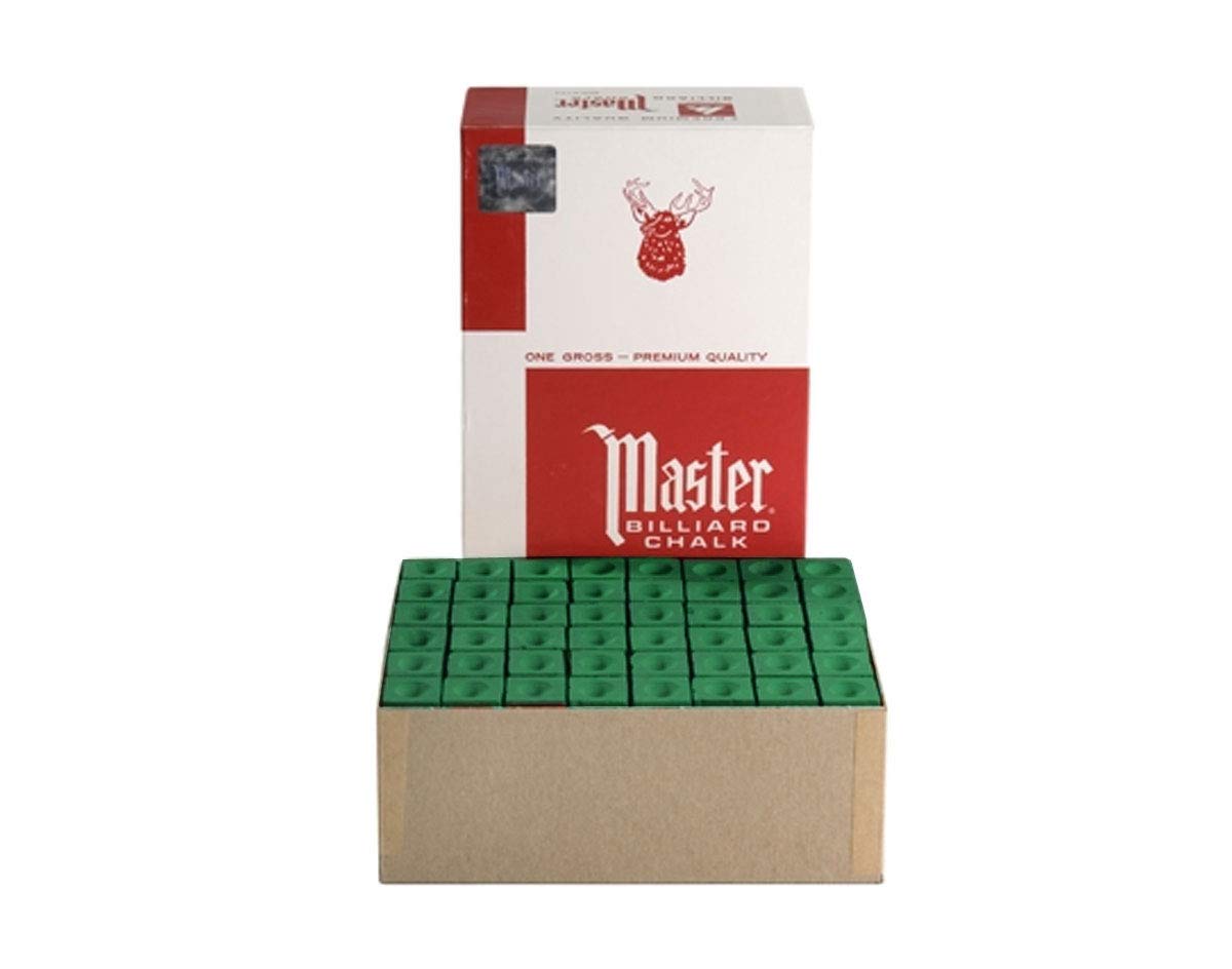 McDermott Master Billiard/Pool Cue Chalk - Forest -Gross - 12 Dozen (144 Pieces)