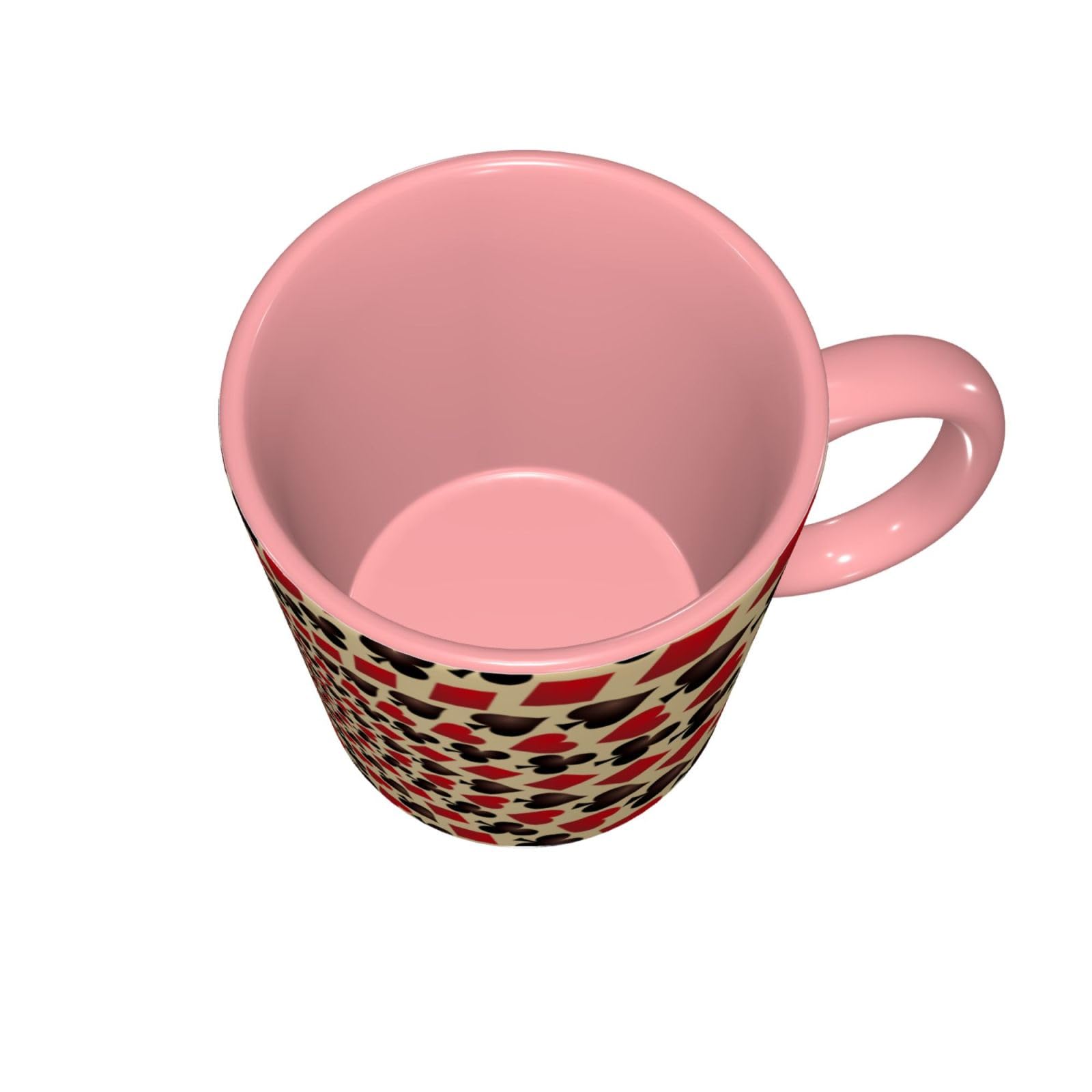 Amazon.co.jp: マグカップ トランプ柄 チェック柄 コーヒーカップ 陶器 