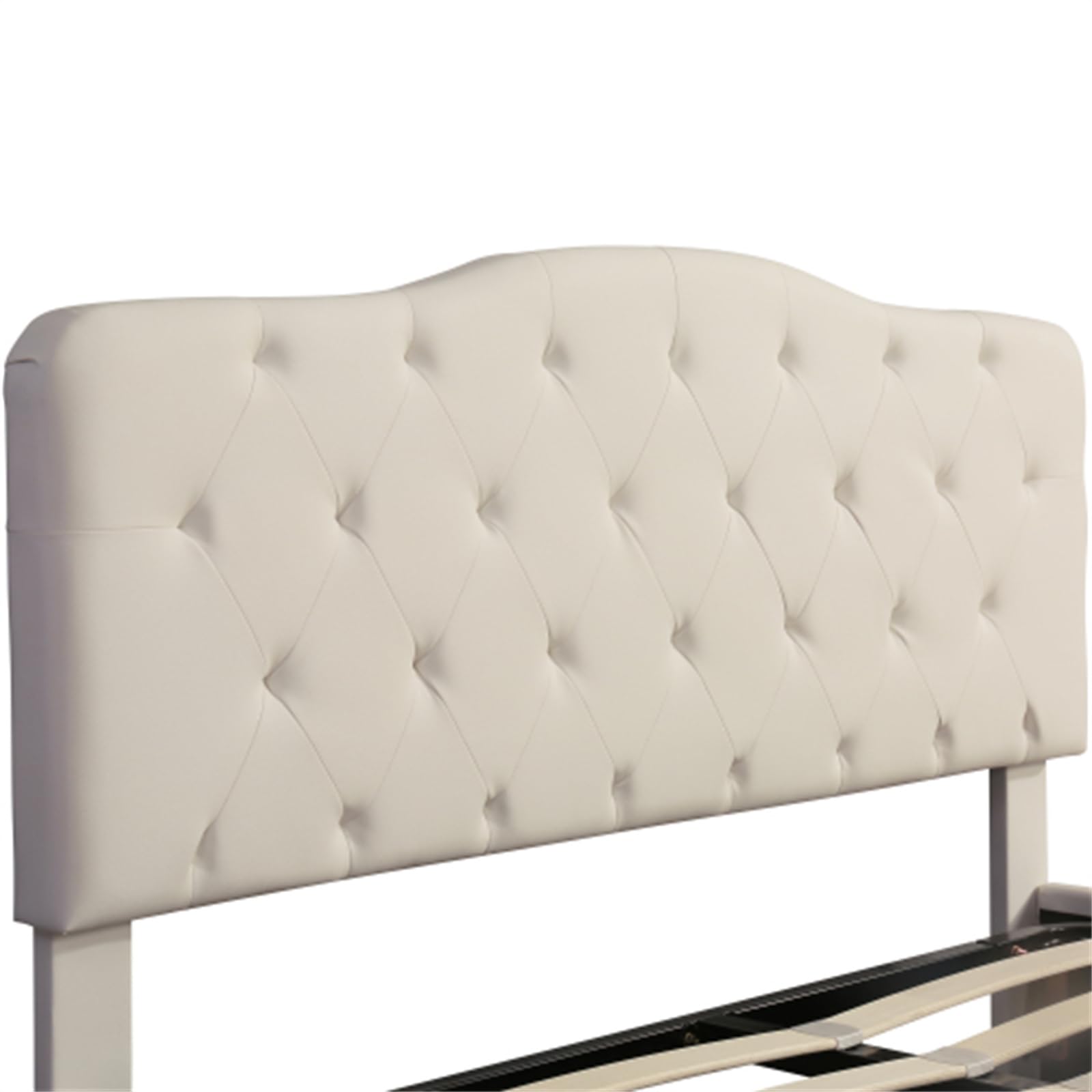 Letto imbottito con motivo litchi, 140 x 200 cm, bianco, con testiera regolabile in altezza e telaio idraulico sollevabile per adulti e ragazzi