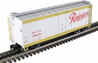 Atlas O Scale 40ft Plug Door Box Car (2-Rail) Beer Brand Rainier White/Gold 6819