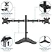 Mount-It! Dual Monitor Stand for Desk - Double Monitor Mount for 2 Screens up to 32 Inch and 17 Lbs - Free-Standing Base Swivel, Tilt, Rotates 360 Adjustable Arms - VESA Compatible High Grade Steel