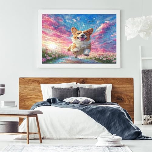 Puzzle de perro Corgi de 1000 piezas para tardes de desconexión 7