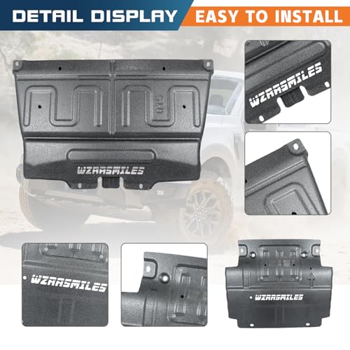 wzrasmiles Update ML3Z-7222-D+ FL3Z-5D032-A 3D Manganese Steel Engine Splash Guard Compatible with Ford F150 2015-2022 Replace JL3Z-7222-C + FL3Z-5D032-D by wzrasmiles - Image 6