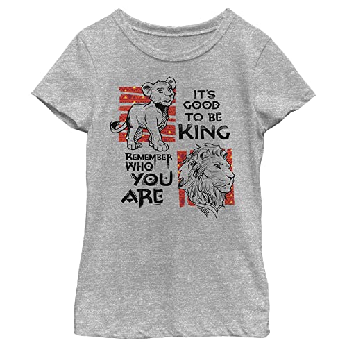 Fifth Sun Little, Big Disney Lion King Simba Text Girls Short Sleeve Tee Shirt