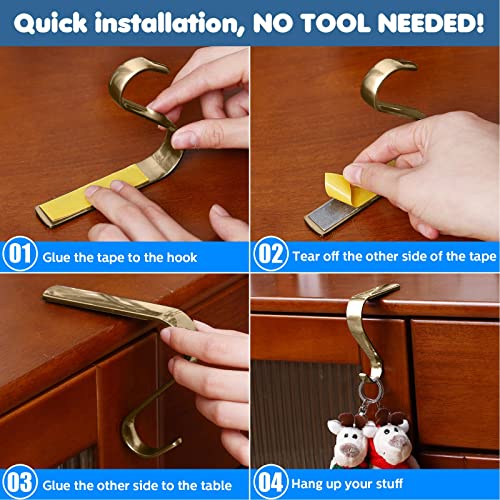 Boao Christmas Stocking Holders Metal Mantel Stockings Hangers Shelf Fireplace Garland Mantle Grips Set For Xmas Party Decoration (Bronze Color, 2) #TOP1