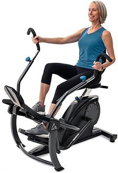 Teeter FreeStep Recumbent Cross Trainer Stepper, Zero-Impact Exercise Bike Alternative w/Patented Physical Therapy Stride, Up to 350lb, Free App w/Trainer Workouts