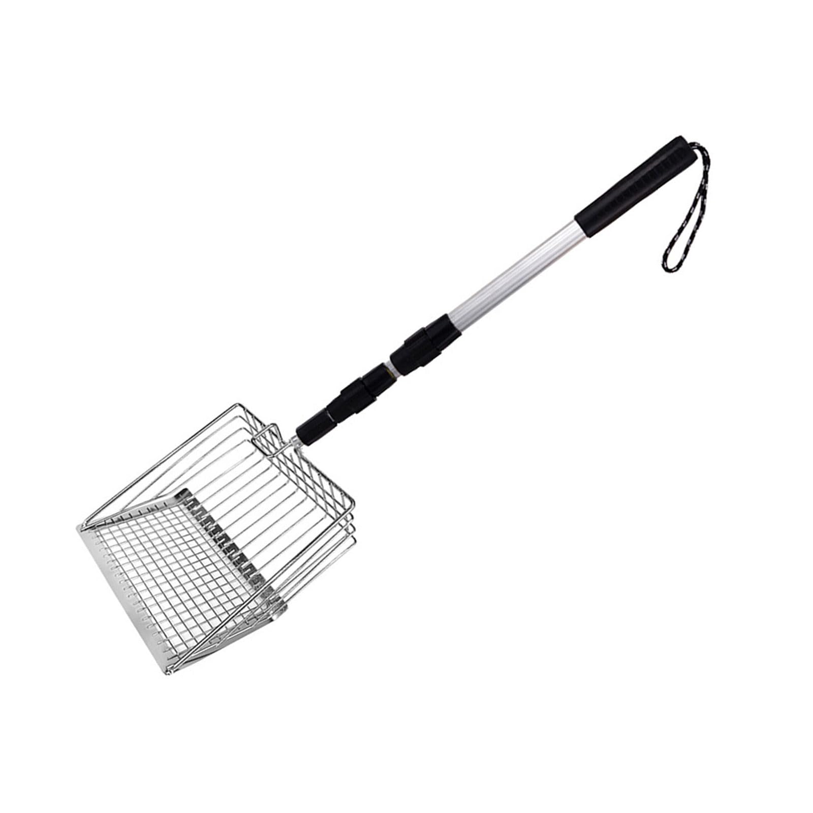 Buxuaaaa New Head Silver Retractable Cats Litter Shovel Efficient Waste Sifter Scooper For Pet Waste Cleaning Sifting Efficient For Chicken Coops Cats Litter Cleaning Tool
