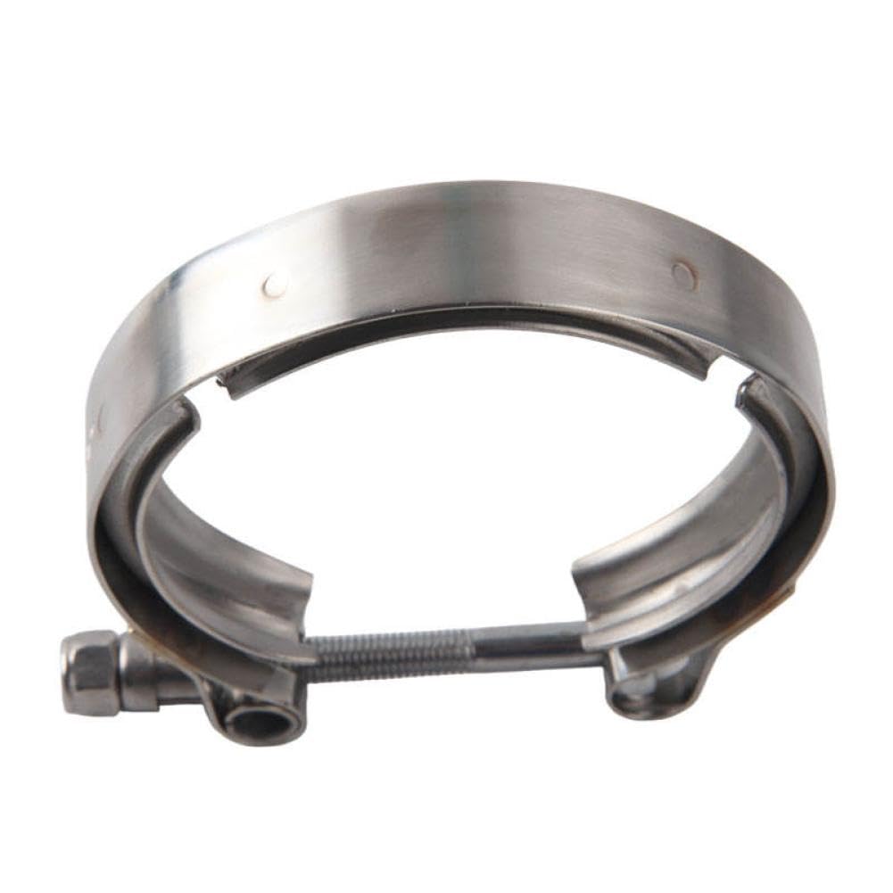 304 Stainless Steel 2.5 Inch 3 Inch 3.5 Inch 63 Mm 76 Mm 89 Mm V Band Clamp for Turbo Flange Vband Clamp Compatible with Standard Turbo Flange Systems(76.2mm 3inch)