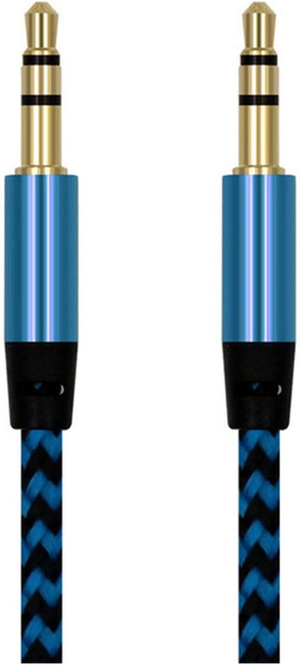 Amazon オーディオケーブル 1Mナイロン補助ケーブル3.5〜3.5mmジャックオーディオケーブルカーオーディオケーブルコード用