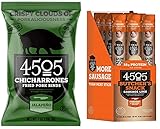 4505 Meats Jalapeno Cheddar Pork Rinds and Bacon Cheddar Sausage Snack Sticks, 14 Servings of...