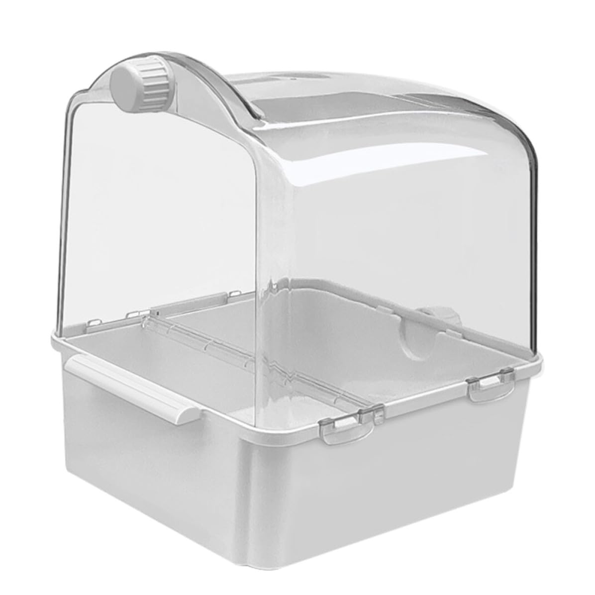 Abaodam Bassin pour Bain d'oiseaux Blanc en Plastique Injecteur d'eau Réutilisable pour Perruches et Canaris, Fournitures Bain des Oiseaux de Compagnie