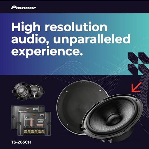 Image of Pioneer Z-Series TS-Z65CH 6.5 inch 2-Way Speakers (Pair) - 330W Max, Crisp Highs + Clear Vocals, Audiophile upgrade, add an amplifier for optimal performance