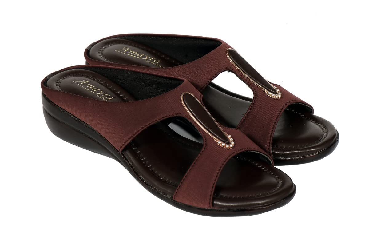 Amayra Collections Women Fashion Comfortable Sandal Color- Brown, Size- 5 (B09VT3Y6X7) Amazon Price History, Amazon Price Tracker