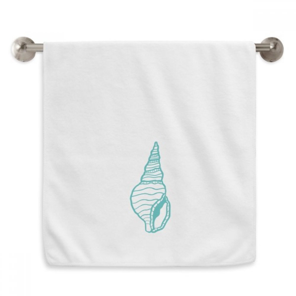 Serviette de visage escargot bleu 13x29 pouces pour routine soin et spa