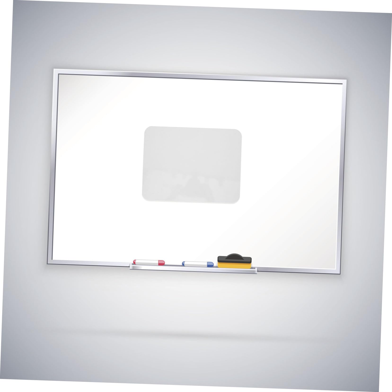 Lavagna Cancellabile da Scrivania Bianca in Fibra, 5 Pezzi, Doppia Faccia, per Ufficio e Appunti