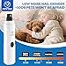 PAPIFFEED Dog Nail Clippers & Grinder with Manual Nail Clipper – Quiet 3-Speed Electric Dog Nail Trimmers with Dual LED, Rechargeable Pet Nail File for Dogs & Cats (White)