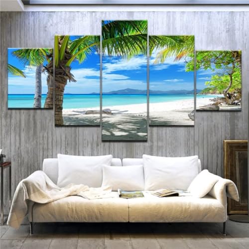 Peinture diamant adulte plage 5D géant 400x240cm pour sublimer un grand mur vide sans effort