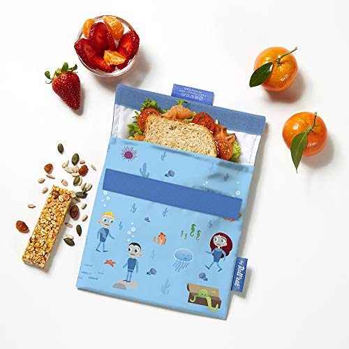 Boîte à Goûter Roll'eat Snack'n'Go Kids - Pirati Celeste (Bleu) - Porte-Sandwich, Sport