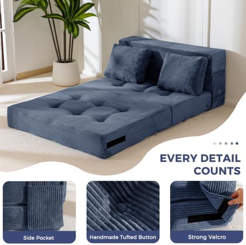 MAXYOYO Convertible Sofa Bed, Fold Out Sofa Couch with Pillow for Adults — view 5