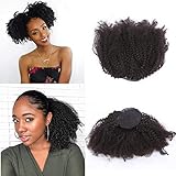 Anrosa Kinky Curly Ponytail 4C Afro Ponytail for Natural Hair Curly Ponytail Hair Piece Kinkys Curly...