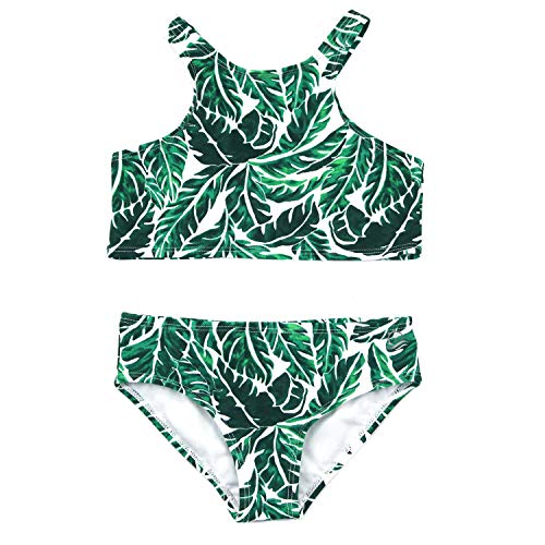 Image of SwimZip Girls' Halter Top and Bikini Bottom 2 Piece Set UPF 50+ Sun Protection