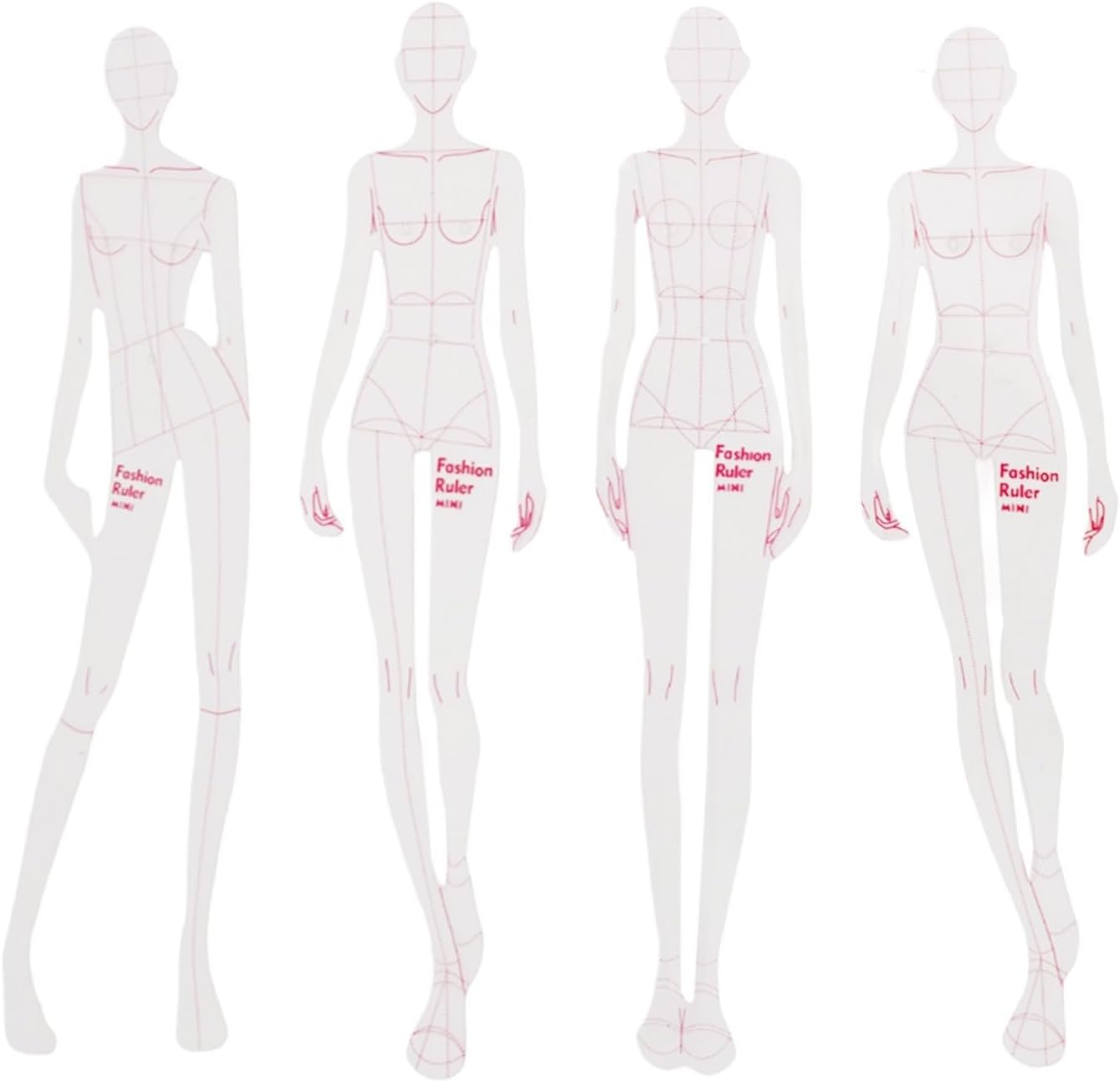 Curve Template Ruler Set, Sewing Humanoid Patterns Design Template Tailoring Tools for Drawing, Dressmaking, Tailoring, Fashion Designing(A)