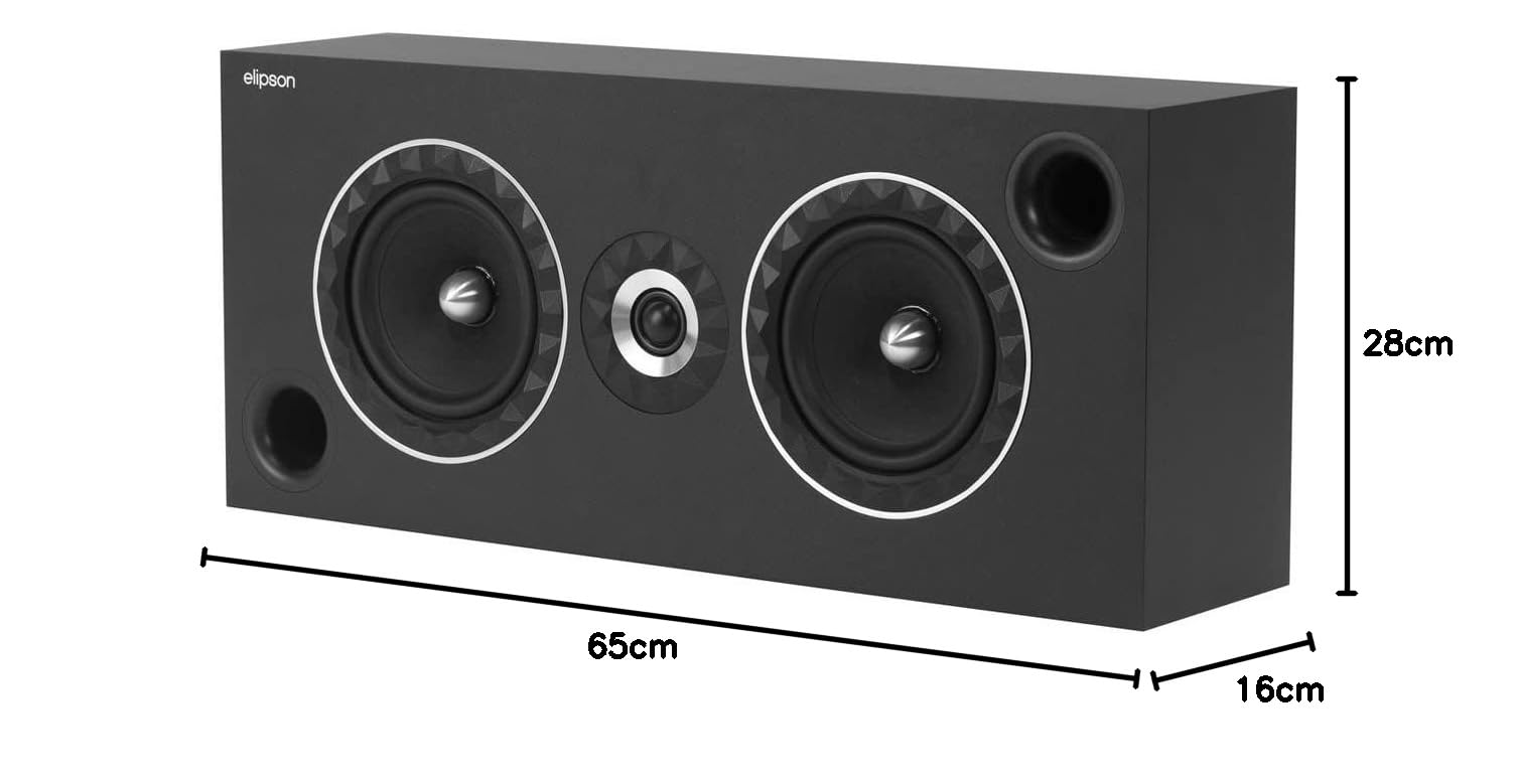 Elipson Enceinte Centrale et Surround - Prestige Facet 14LCR - Couleur Noir