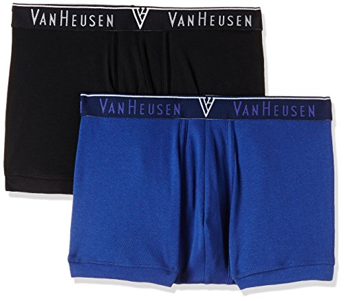 Image of Van Heusen Men Antibacterial 100% Super Combed Rib Cotton Trunks - Pack of 2 Multicolour