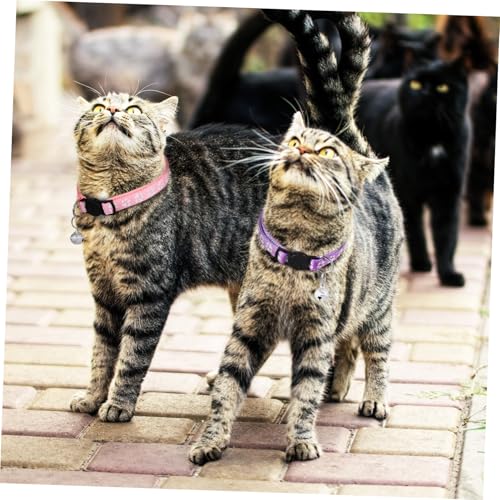 Collares para gato cómodos kit de 16 piezas resistentes con cascabel extraíble 7