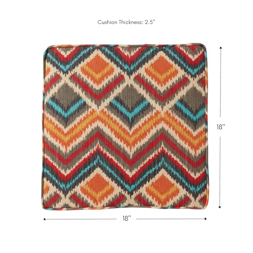 Greendale Home Fashions AZ1100S2-SURREAL Outdoor 18-Inch Square Reversible Seat Cushion thumb #5